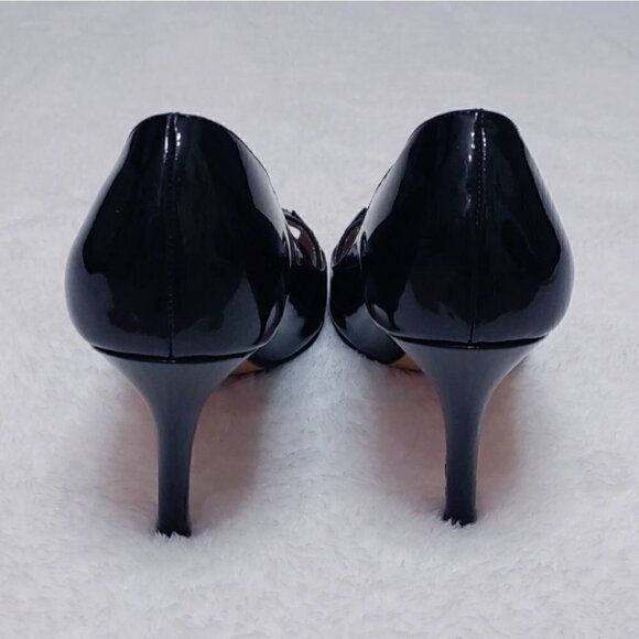 KATE SPADE Gwennie black patent leather open toe heels - Picture 3 of 8